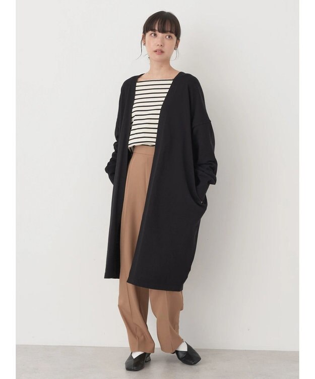 earth music&ecology ニュアンスロングカーディガン Black
