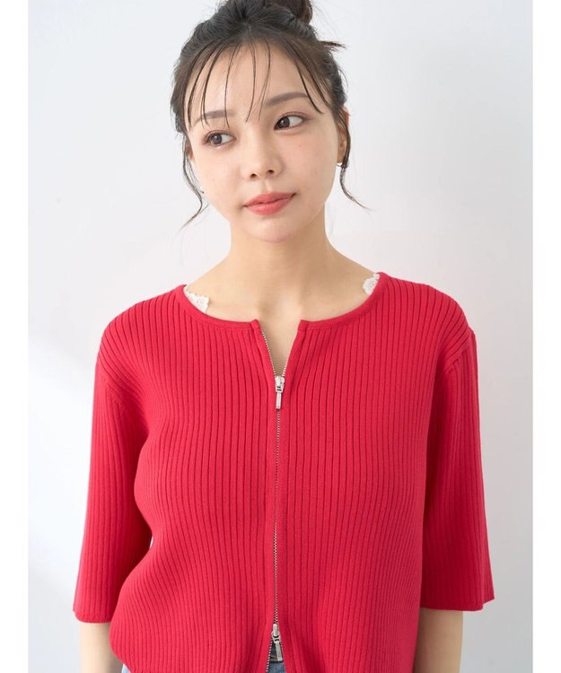 earth music&ecology ダブルジップカーディガン Gray