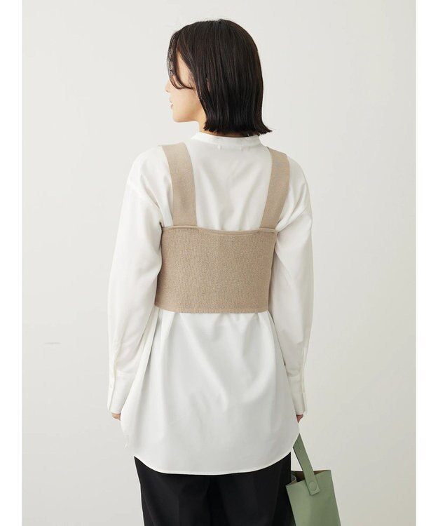 Green Parks ＳＥＴ２点ニットビスチェ＋とろみチュニック Beige