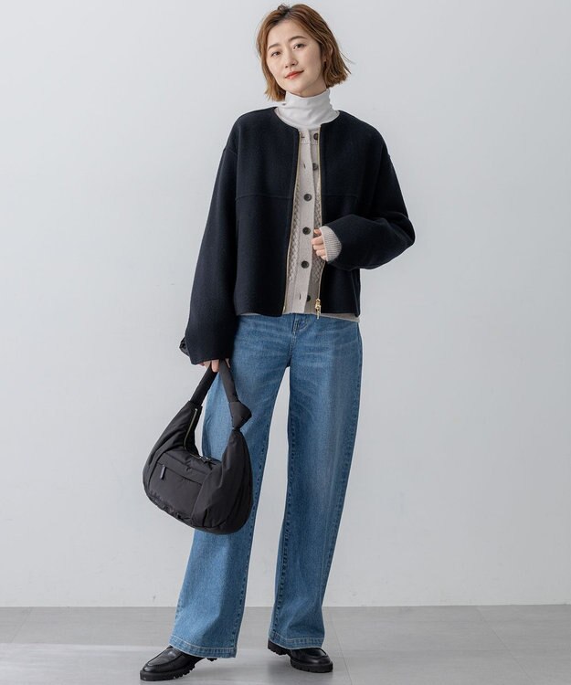 23区 S 【滝沢眞規子さん着用/VERY掲載/洗える】23区DENIM ストレッチ ワイドパンツ スカイブルー系