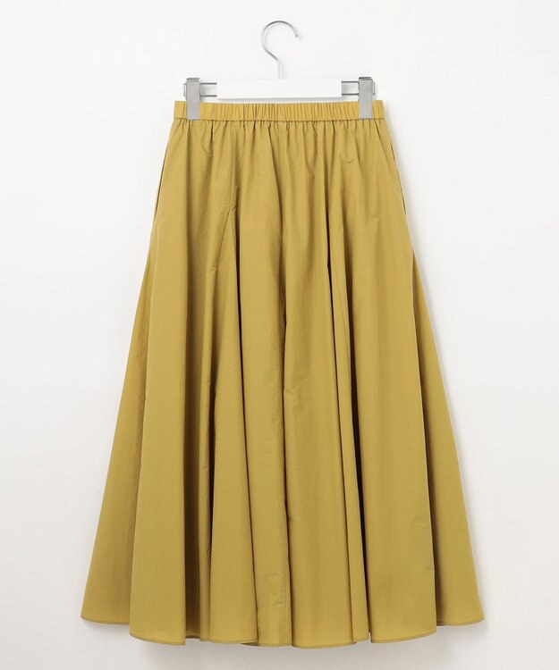 23区 【洗える】ナイロンコットンタフタ フレアスカート マスタード系