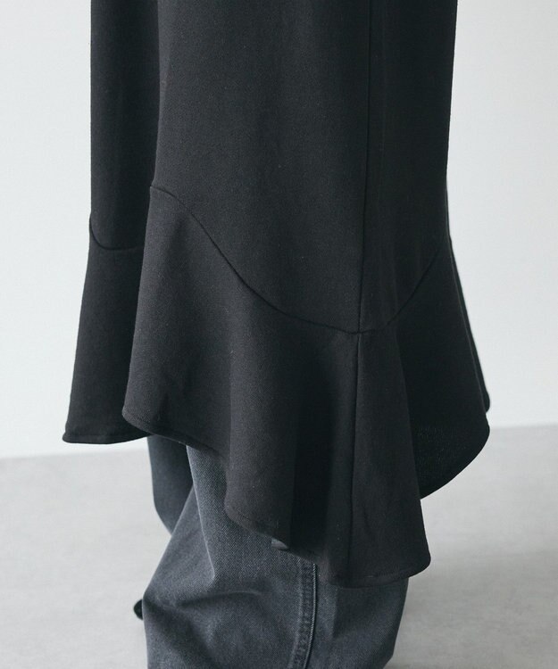 CRAFT STANDARD BOUTIQUE ライン入り裾フリルワンピース Black