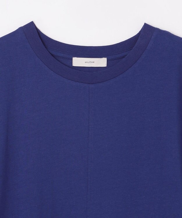 ANY 【洗濯機可】フレンチスリーブワンピース ロイヤルブルー