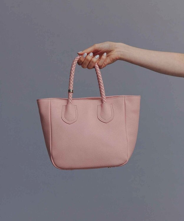 TOPKAPI 【ドラマ着用】【TREASURE TOPKAPI】シュリンクレザー メッシュハンドル ショルダー付き ミニ トート バッグ ピンク