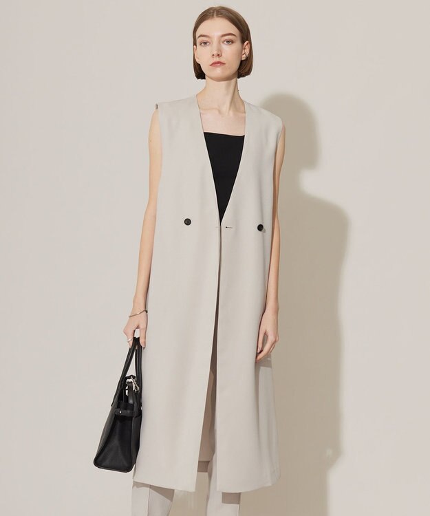 ICB 【接触冷感・UVケア・速乾・洗える】FluidBackSatin ロングジレ トープ系