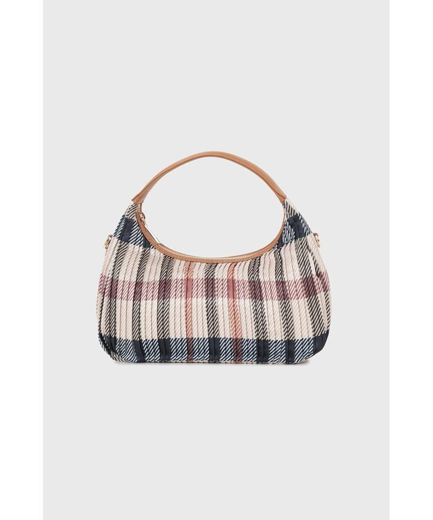 DAKS 【軽量】ポリエステル ハウスチェック 2WAYワンハンドルバッグ ブラウン