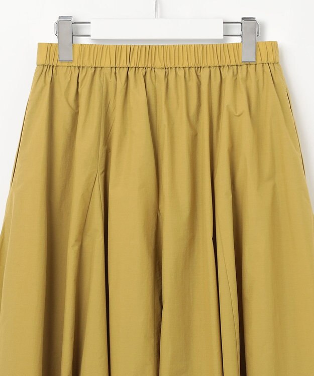 23区 S 【洗える】ナイロンコットンタフタ フレアスカート マスタード系