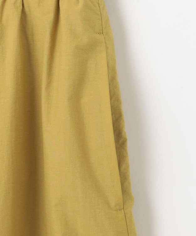 23区 【洗える】ナイロンコットンタフタ フレアスカート マスタード系