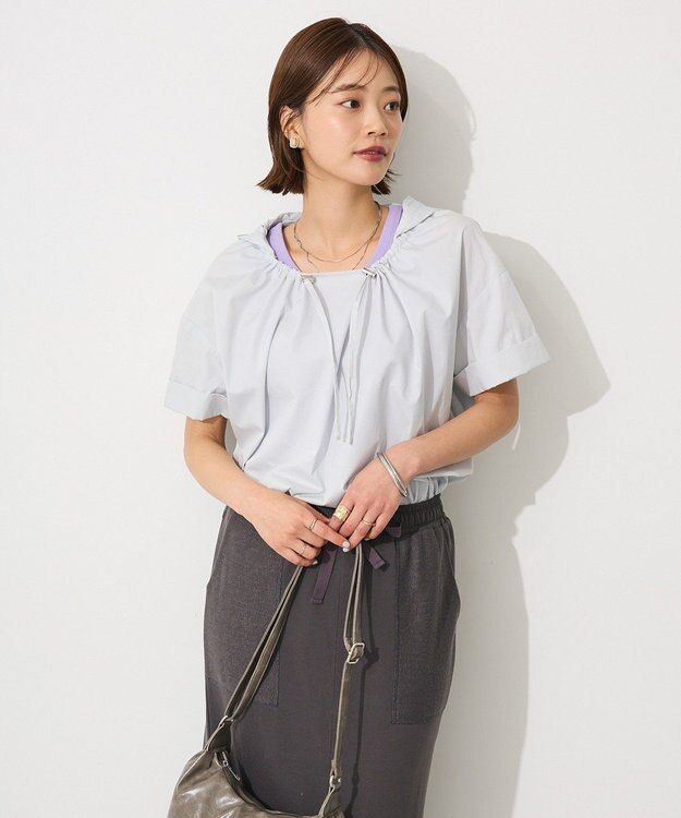 CRAFT STANDARD BOUTIQUE オーバーサイジングフード付きシャツ Light Gray