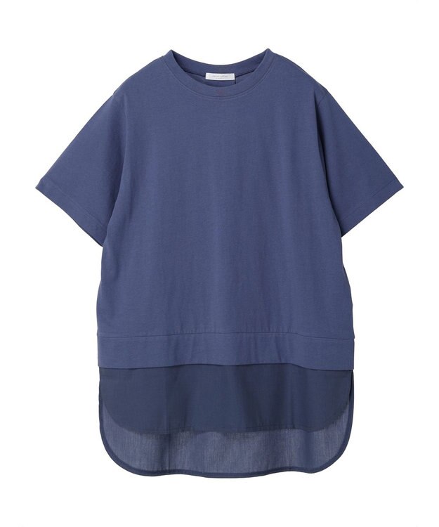 Green Parks 布帛レイヤー半袖チュニック Off White