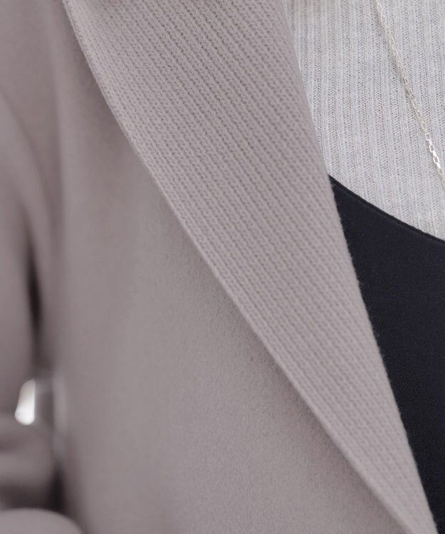 Tiaclasse ダブルフェイスニットロングコート モカ