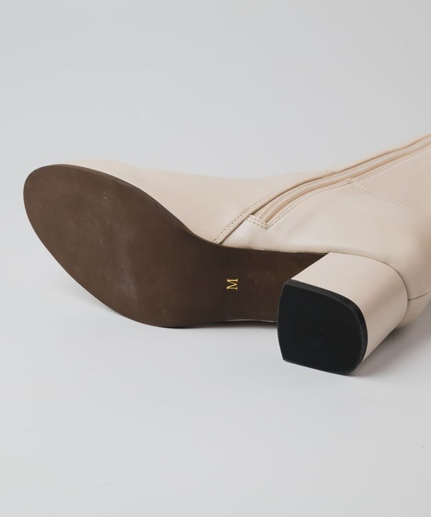 BONTRE 【PRECIEUX JOUET/プレシュウジュエ】メタルヒールロングブーツ ベージュ