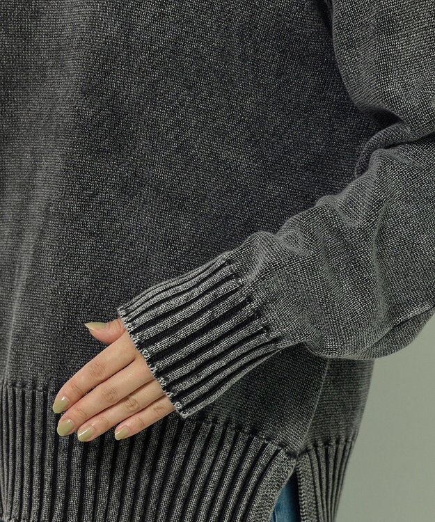 Green Parks ピグメントニットプルオーバー Charcoal Gray