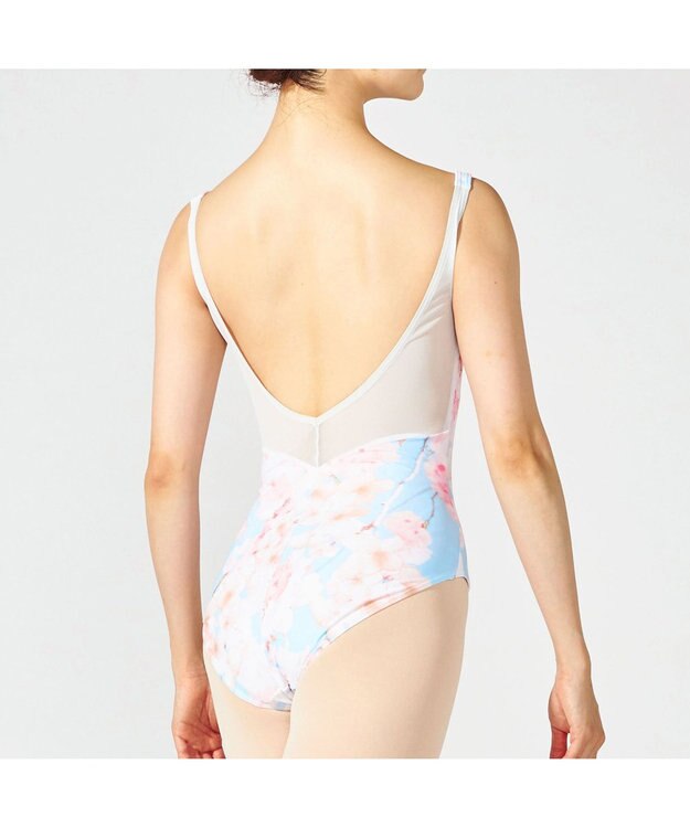 Chacott 【MAY NAGAHISA】ノースリーブレオタード チェリーピンクプリント