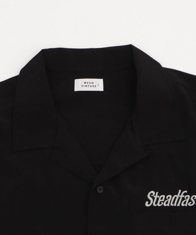 WEGO 【ユニセックス着用ITEM/MLサイズ展開】オープンカラーグラフィックシャツ（SS） ブラック