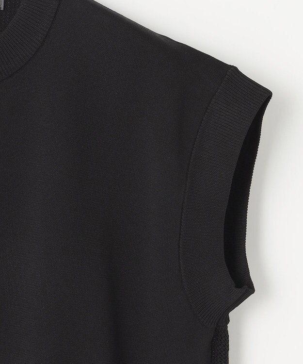 PW CIRCULUS 【WOMEN】バックメッシュ ニットベスト ゴルフウェア レディース ブラック系