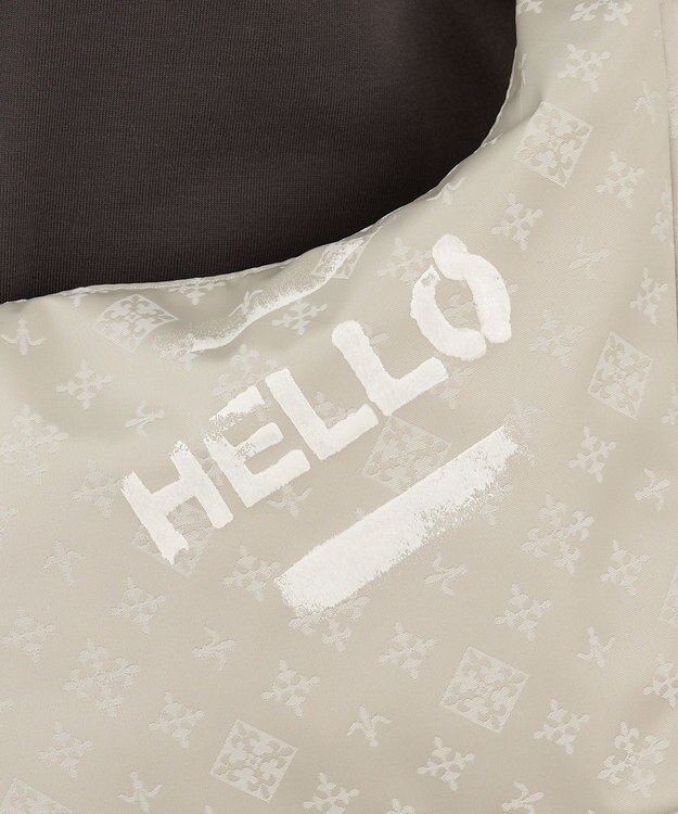 russet ステンシル風プリント ナイロン2WAYミニショルダーバッグ(SF-270) Ecru