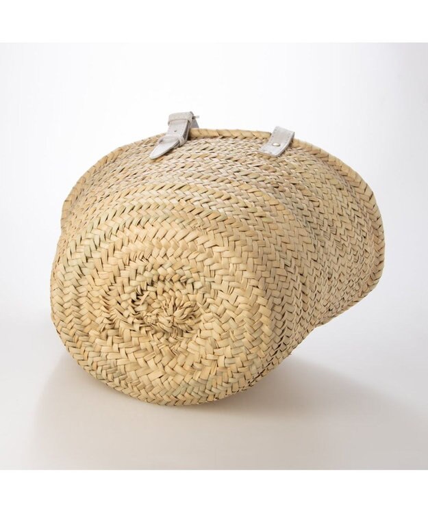 UNBILLION ペルケ perche / モロッコカゴ・牛革・バティック柄ドロストＬ アイボリー