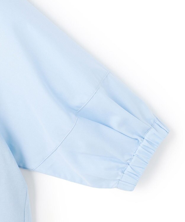 J.PRESS YORK STREET 【WOMEN】ファブリックスリーブ プルオーバー サックスブルー系