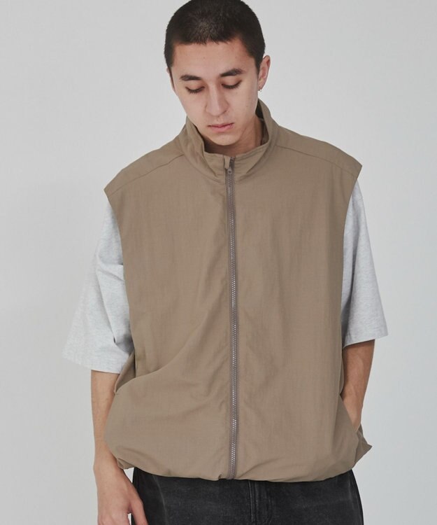 WEGO ナイロンベスト ベージュ