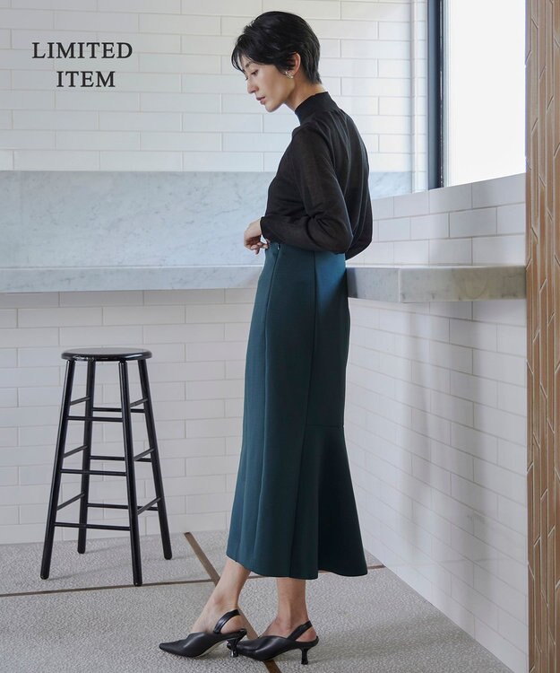 ICB 【WEB限定・洗える】 ヘヴィダンボール スカート ダルブルー系