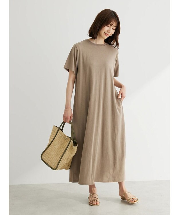 Green Parks Ａラインカットワンピース Beige