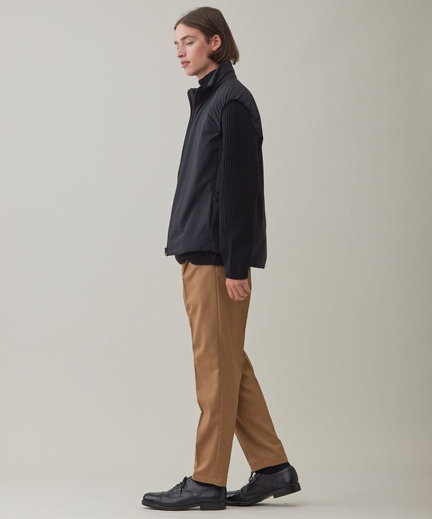 UNFILO MENS ウールライク テーパードパンツ ブラウン