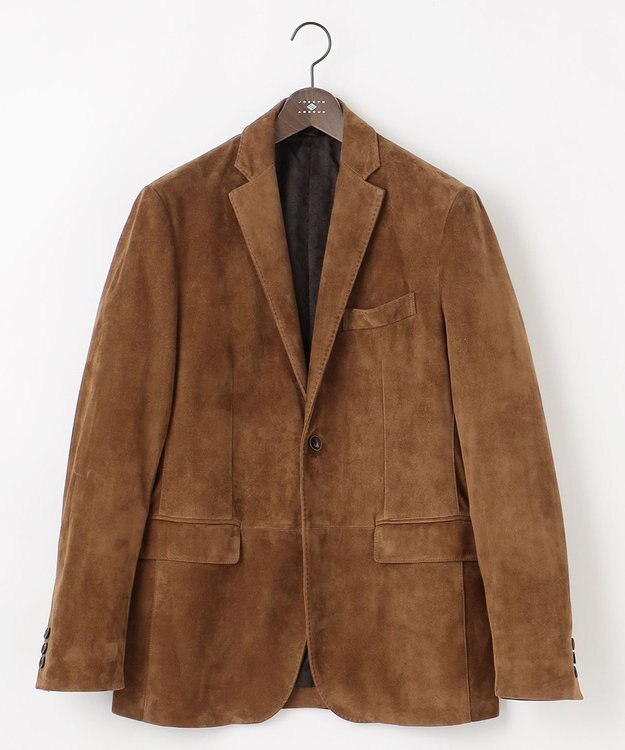 JOSEPH ABBOUD 【やぎ革ゴートスウェード/軽量/ソフト/ストレッチ】ゴートスウェード ジャケット キャメル系