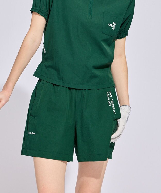 PW CIRCULUS 【WOMEN】ギャザリングショーツ ゴルフウェア レディース グリーン系