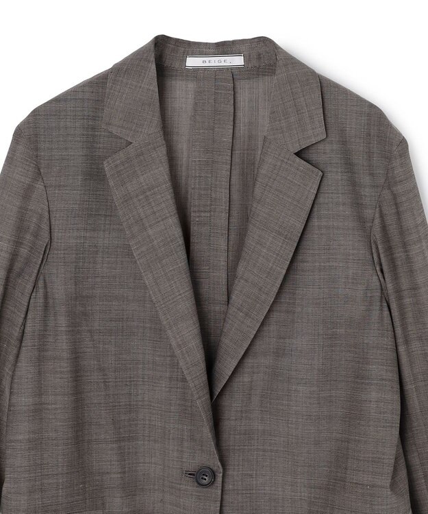 BEIGE， MOYE / シアーウール テーラードジャケット Charcoal