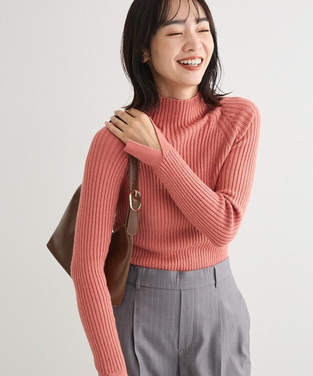 Green Parks ・Ｐｅｔｉｔ　Ｆｌｅｕｒ　ボトルネックリブニット Pink