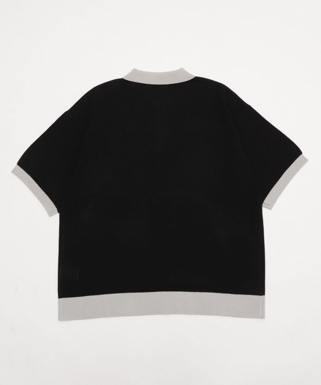 WEGO 【ユニセックス着用ITEM/MLサイズ展開】ワンポイントニットポロシャツ（SS） ブラック