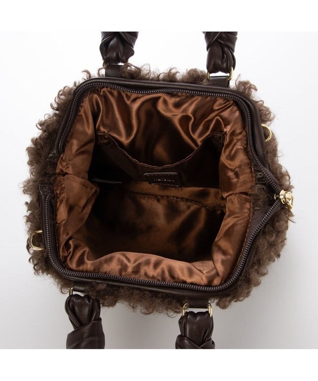 UNBILLION カカトゥ kakatoo / シアリングフェイクファー2wayバッグ チョコ