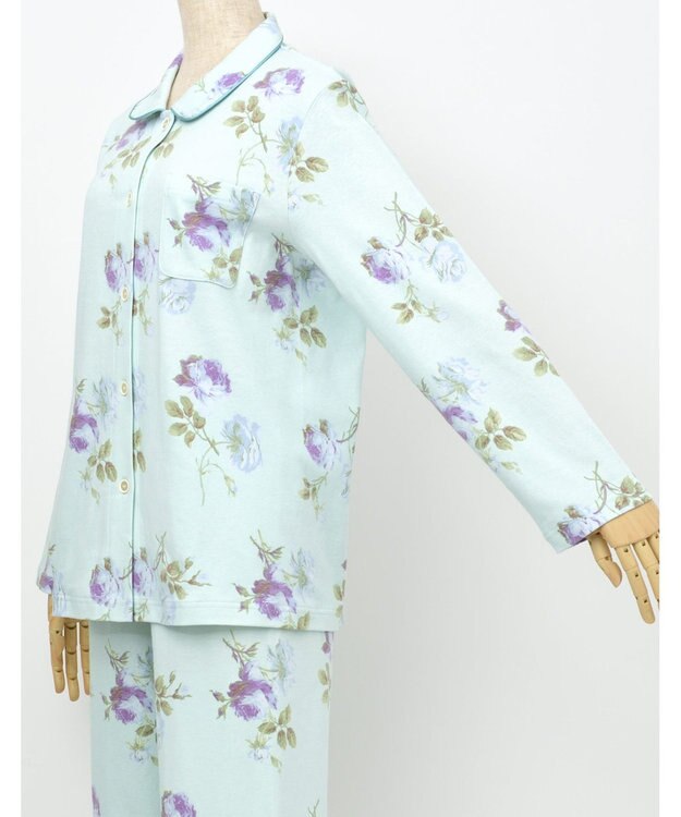 Wing ウイング パジャマ 長袖 長ズボン 綿100%(本体) スムース素材 レディース EP7030 ウイング／ワコール パープル