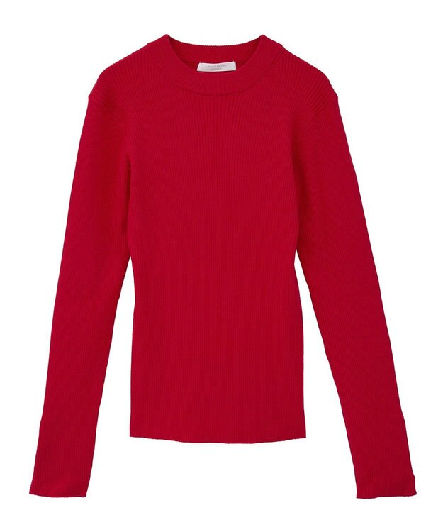 Green Parks もちやわ袖口釦リブニットプルオーバー Red