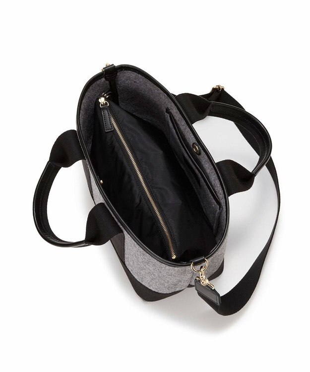 TOPKAPI 【Breath TOPKAPI】イタリアンフェルト ショルダー付 ミニ トートバッグ S チャコールグレー