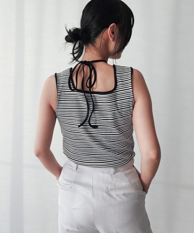 Green Parks チョーカー付きタンクトップ Border