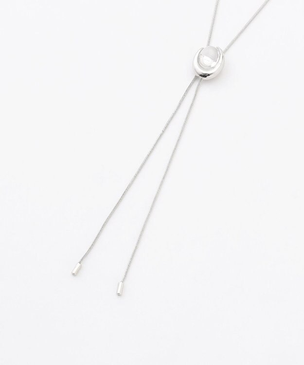 ANY クリアトップラリエットネックレス シルバー