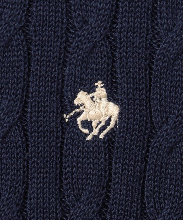 ANY 【POLO BCS別注】ケーブルニットポロ ネイビー