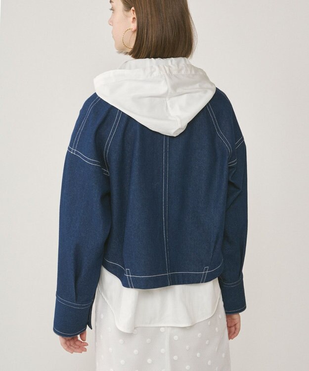 GRACE CONTINENTAL ラグランショートシャツジャケット インディゴ