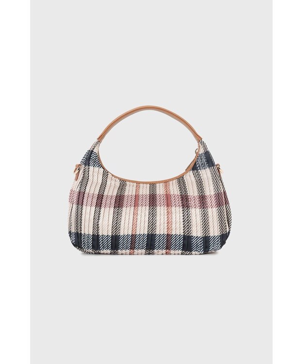 DAKS 【軽量】ポリエステル ハウスチェック 2WAYワンハンドルバッグ ブラウン