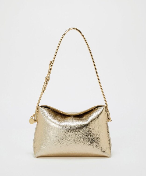 TOPKAPI 【TREASURE TOPKAPI】ソフトレザー フラップ ワンハンドル ショルダーバッグ ゴールド