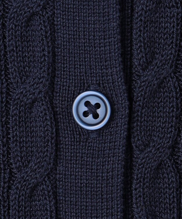 ANY 【POLO BCS別注】ケーブルニットポロ ネイビー