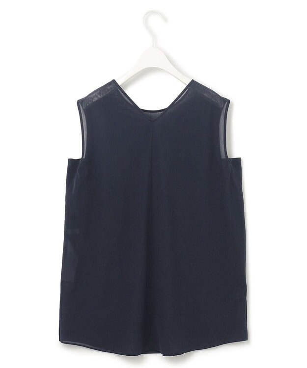 ICB 【洗える・接触冷感・UVケア】３WAYセットブラウス ネイビー系