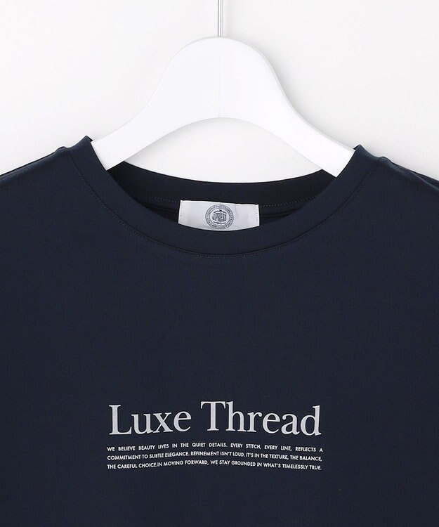 J.PRESS LADIES S ロゴTシャツ ネイビー系