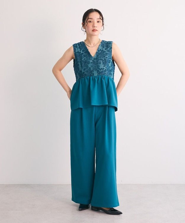 Green Parks ・Ｒａｉｌｍｅ　ジャカードペプラムサロペット Green