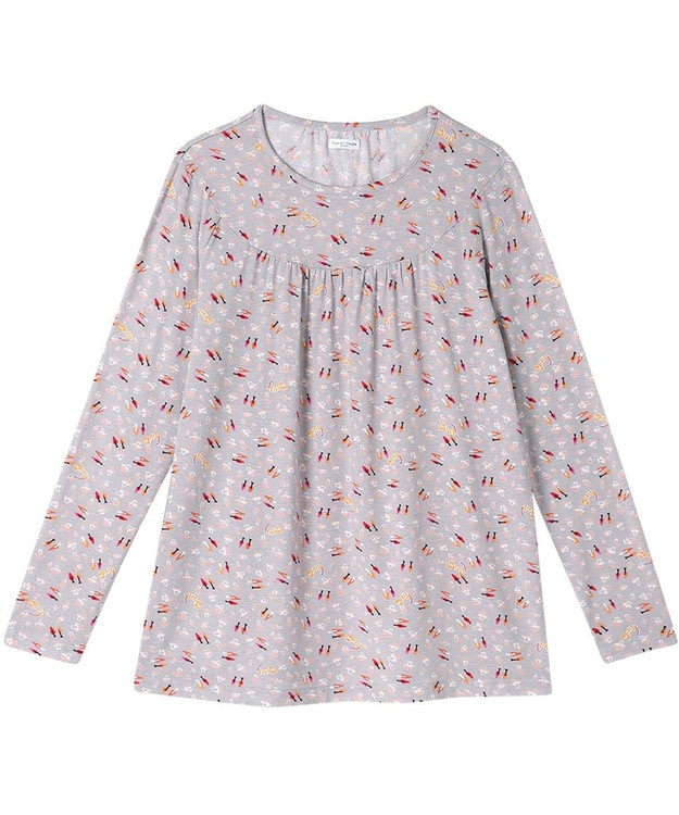 tsumori chisato SLEEP ツモリチサト トップス ベア天竺素材(本体) 長袖 ルームウェア レディース UTX551/ワコール グレー