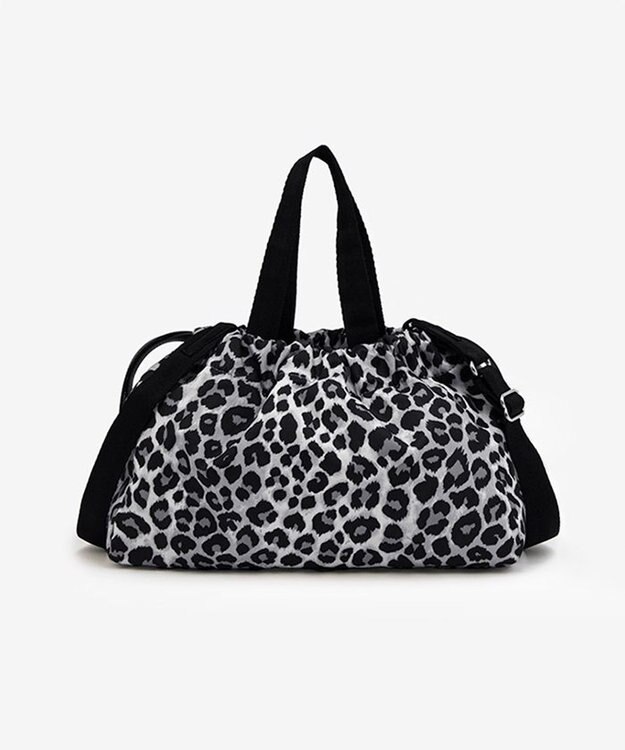 LeSportsac E/W CITY DRAWSTRING BAG??? /アップタウンレオパード/ブラック アップタウンレオパード/ブラック