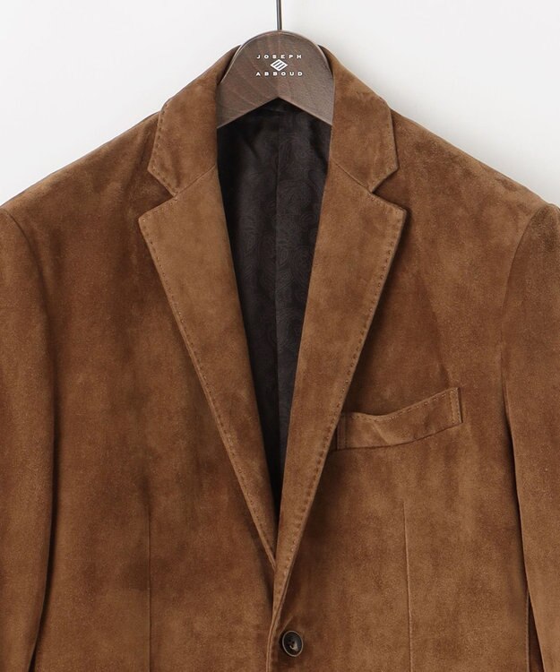 JOSEPH ABBOUD 【やぎ革ゴートスウェード/軽量/ソフト/ストレッチ】ゴートスウェード ジャケット キャメル系