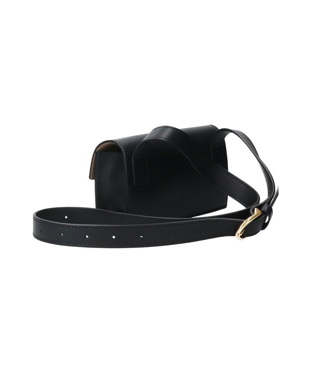 INTER-CHAUSSURES 【Christian Villa】スムースレザーミニショルダーバッグ ブラック